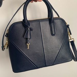 ZARA navy handbag